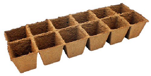 552.03 3.25 Square Strip Fertil - 768 per case - Peat Pot